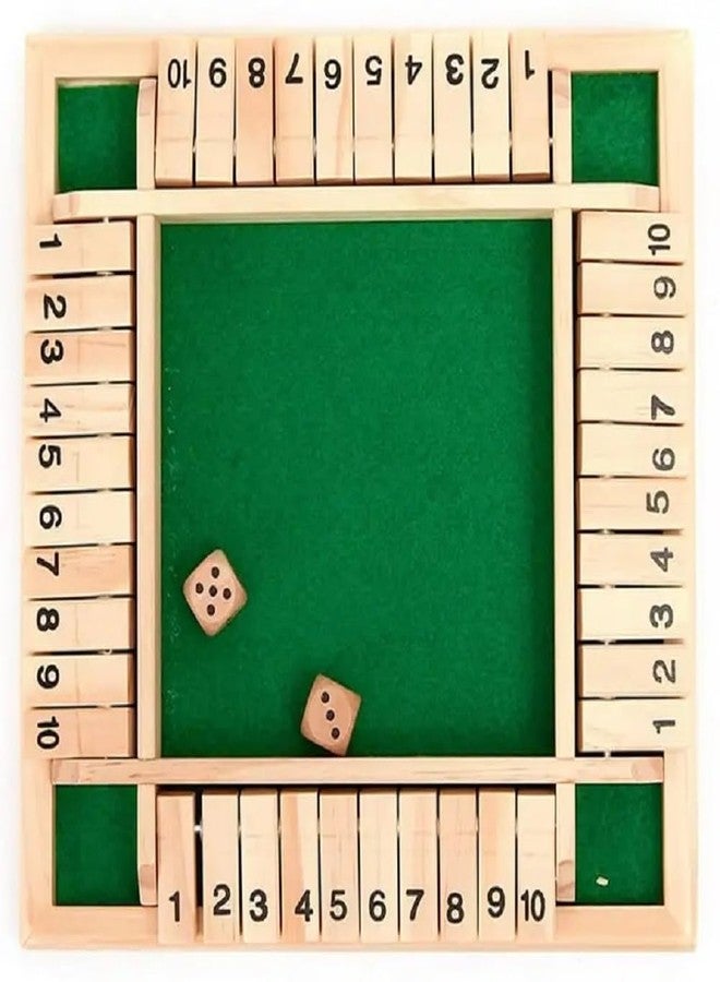 Little Mind Wooden Shut The Box Dice Game | Number Counting Math Board Game for Kids & Family | Educational Learning Toy for Children 3+ and Adults - Image 1